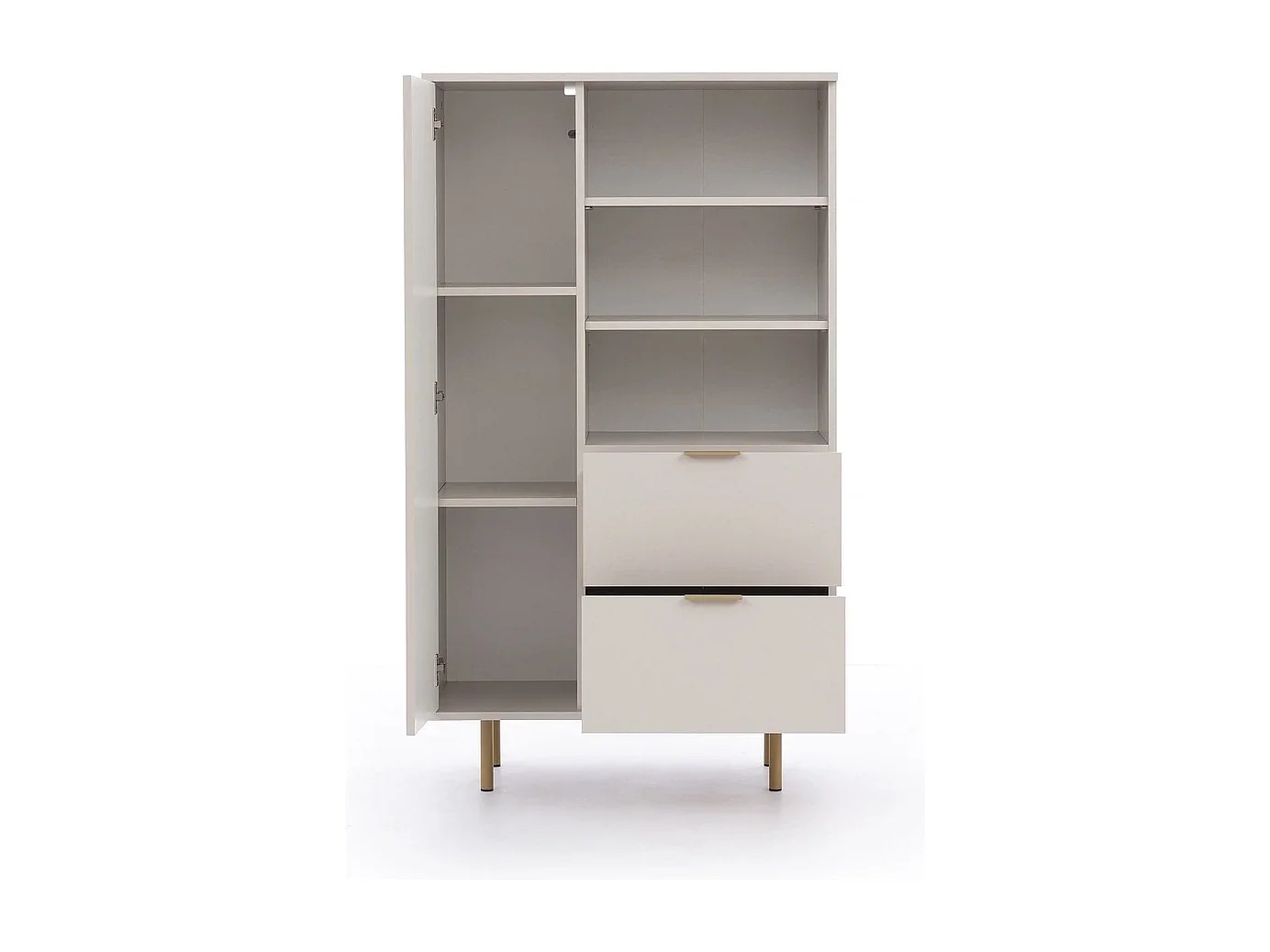 Bibliothèque basse 80 cm Nubia - Noir et Or