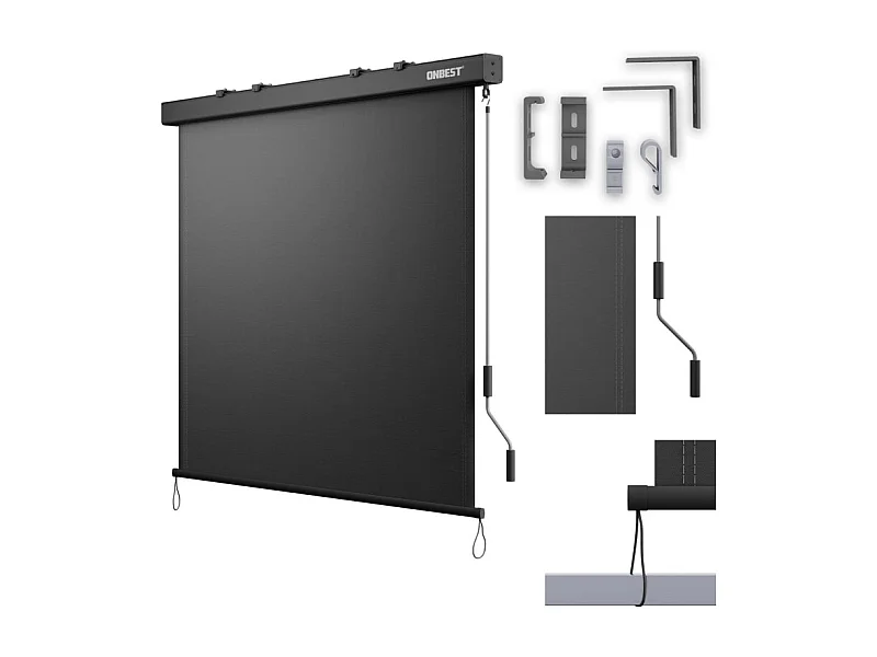 Store Vertical 160x250cm extensible avec manivelle intérieur et extérieur balcon et terre