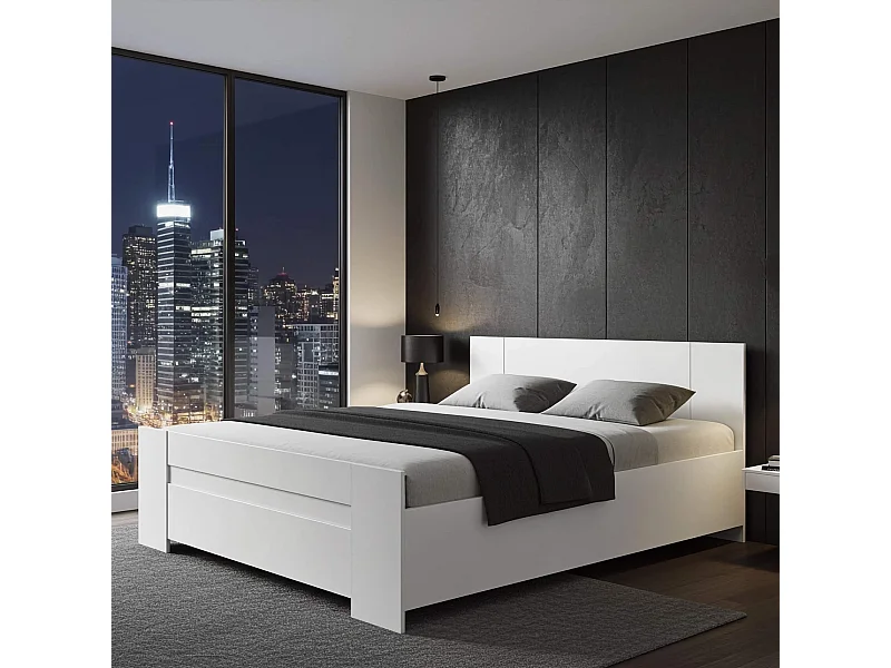 Bettgestell mit Stauraum Tamiza 160x200 - Weiß (Ohne Matratze)