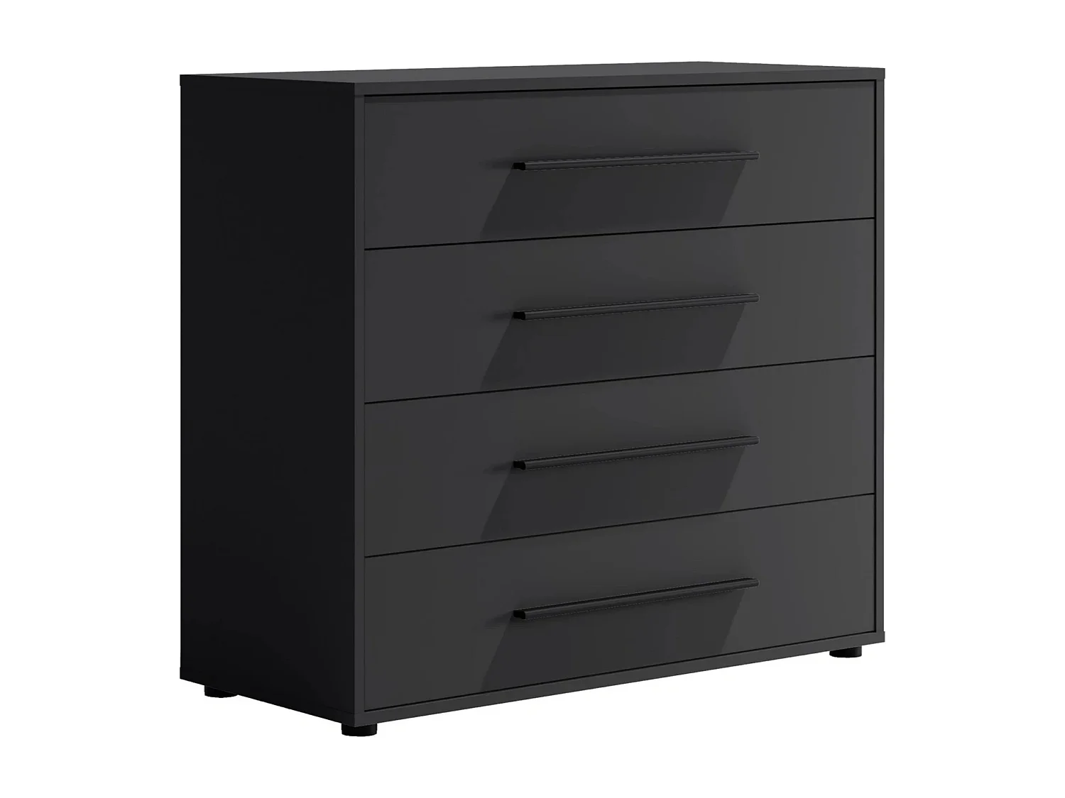 Ladekast Modena 4 lades - Mat Zwart