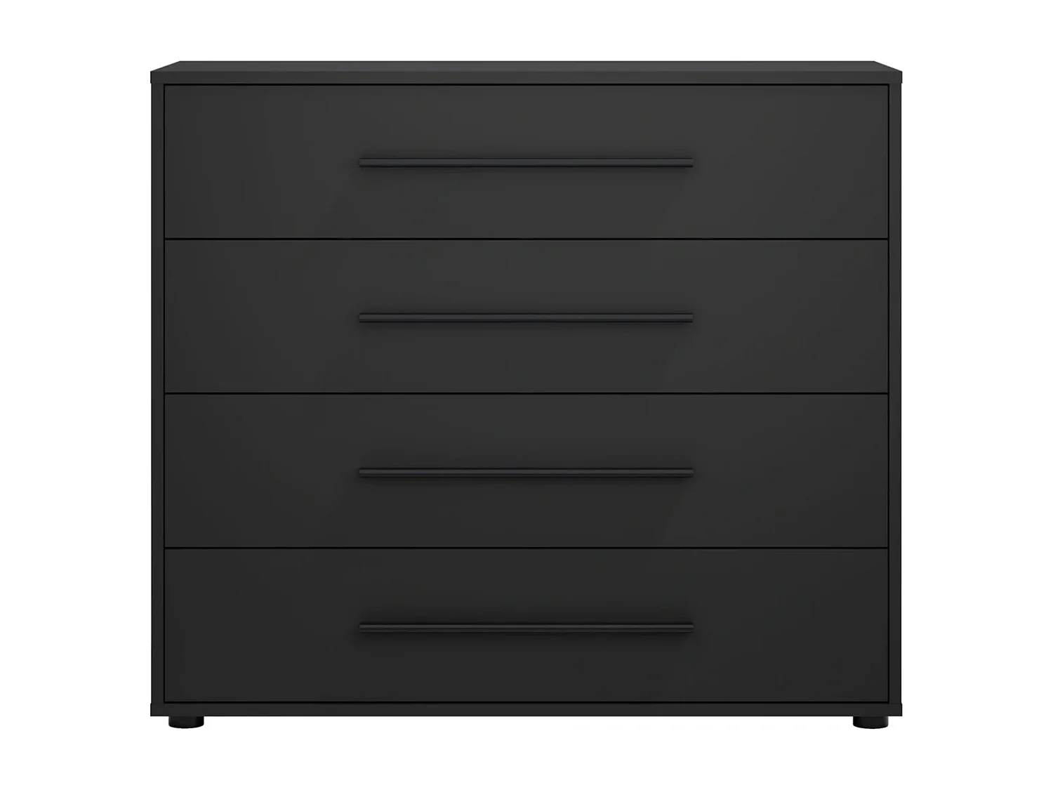 Ladekast Modena 4 lades - Mat Zwart