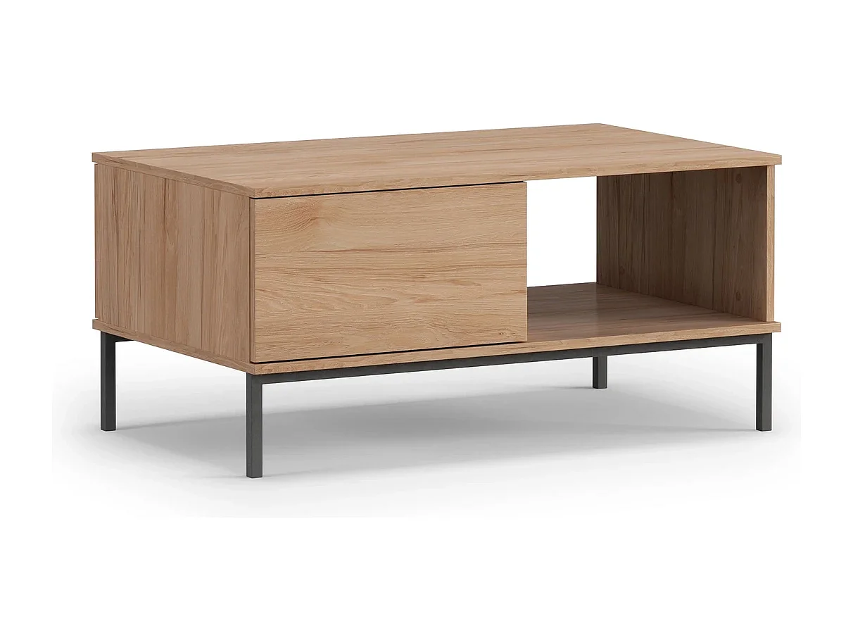 Großes Wohnwand Set Dallas II - Hickory Natur (5-teilig)