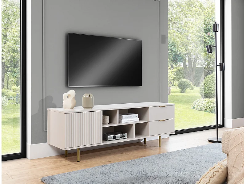 TV-Schrank 150 cm Nubia - Kaschmir und Gold