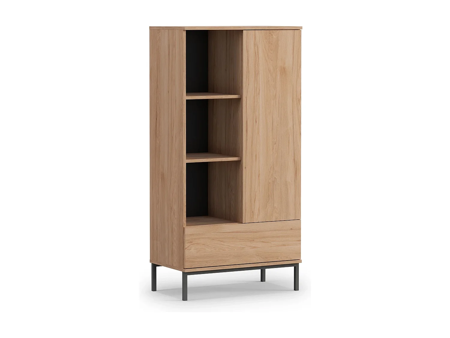 Bibliothèque basse 70 cm Dallas - Hickory Naturel