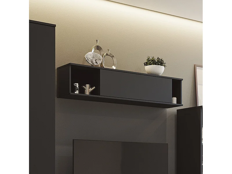 Hängeschrank 135 cm Dallas - Matt Schwarz