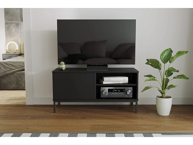 TV-meubel compact 100 cm Dallas - Mat Zwart