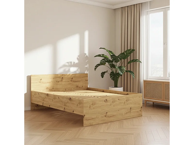 Tweepersoonsbed Modena 160x200 cm - Artisan Eiken (Incl. Flex lattenbodem)