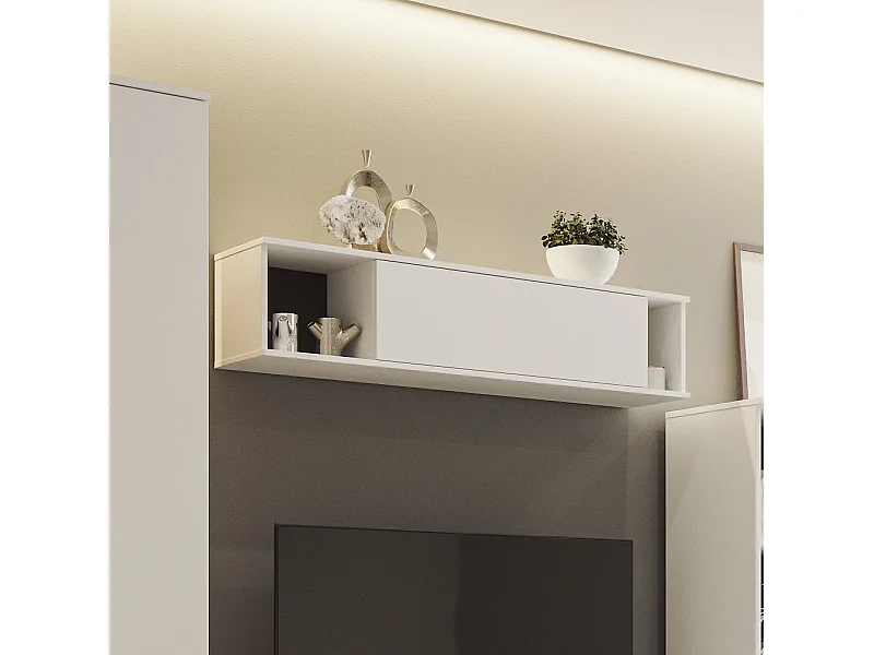 Hängeschrank 135 cm Dallas - Matt Weiß