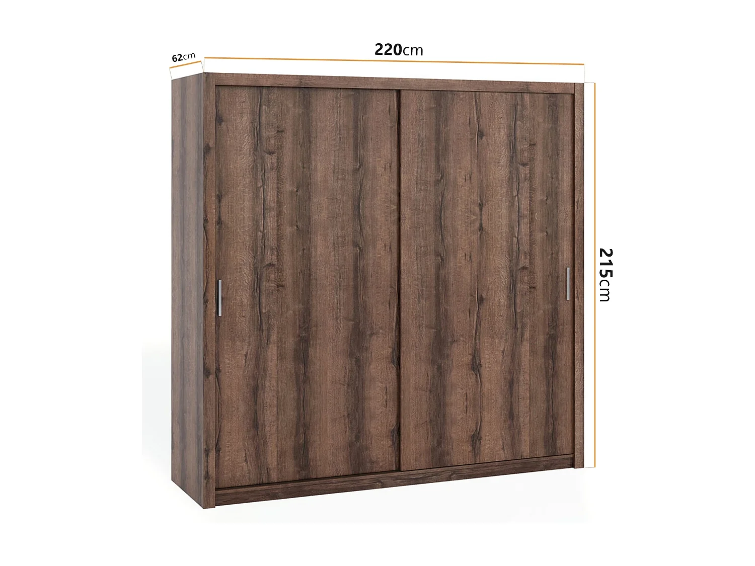 Schuifdeurkast Tamiza 220 cm - Monastery Eiken