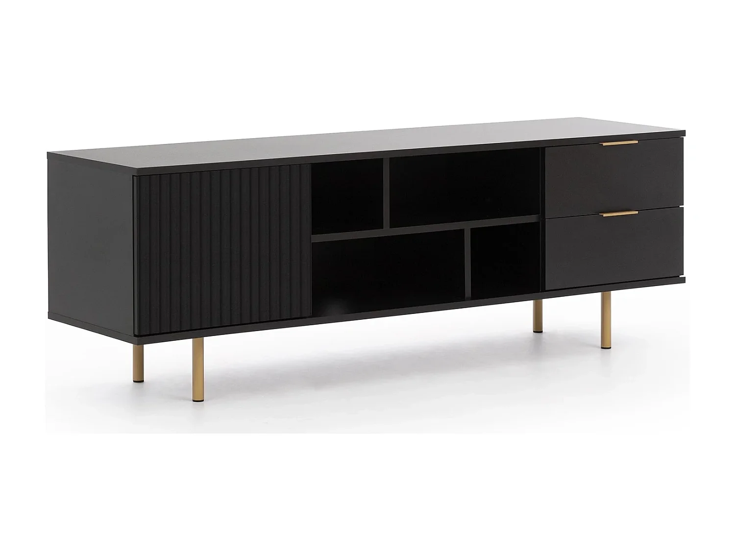 TV-meubel 150 cm Nubia - Zwart en Goud