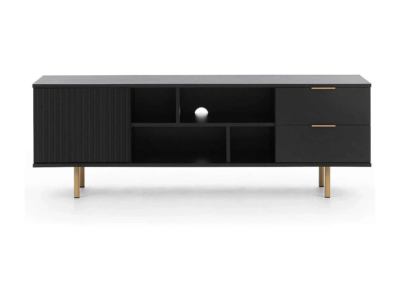 TV-meubel 150 cm Nubia - Zwart en Goud