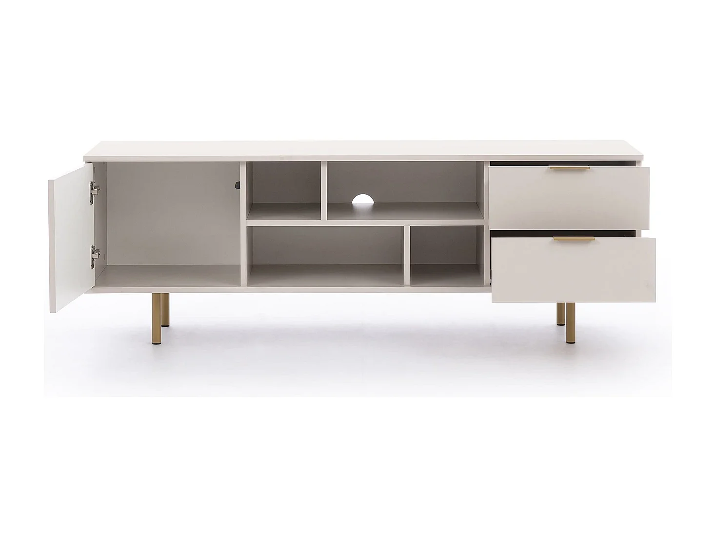 TV-meubel 150 cm Nubia - Zwart en Goud