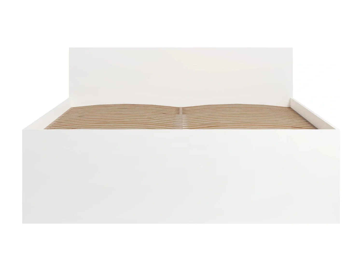 Tweepersoonsbed Modena 160x200 cm - Mat Wit (Incl. Flex lattenbodem)
