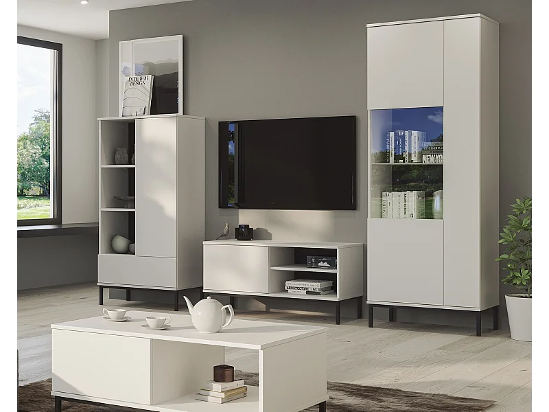 Ensemble salon complet Dallas IV - Blanc Mat