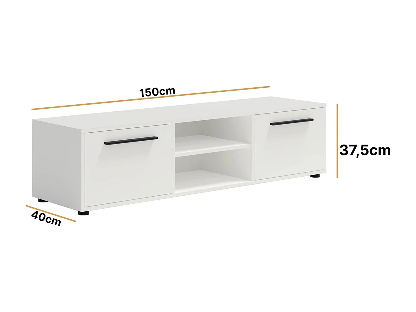 TV-meubel Modena 150 cm - Mat Wit