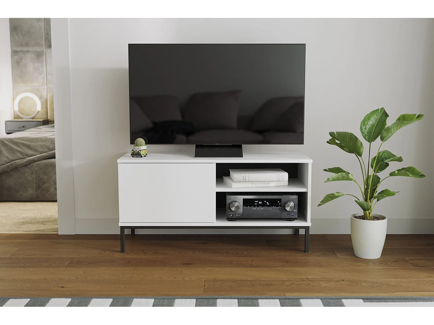 TV-meubel compact 100 cm Dallas - Mat Wit