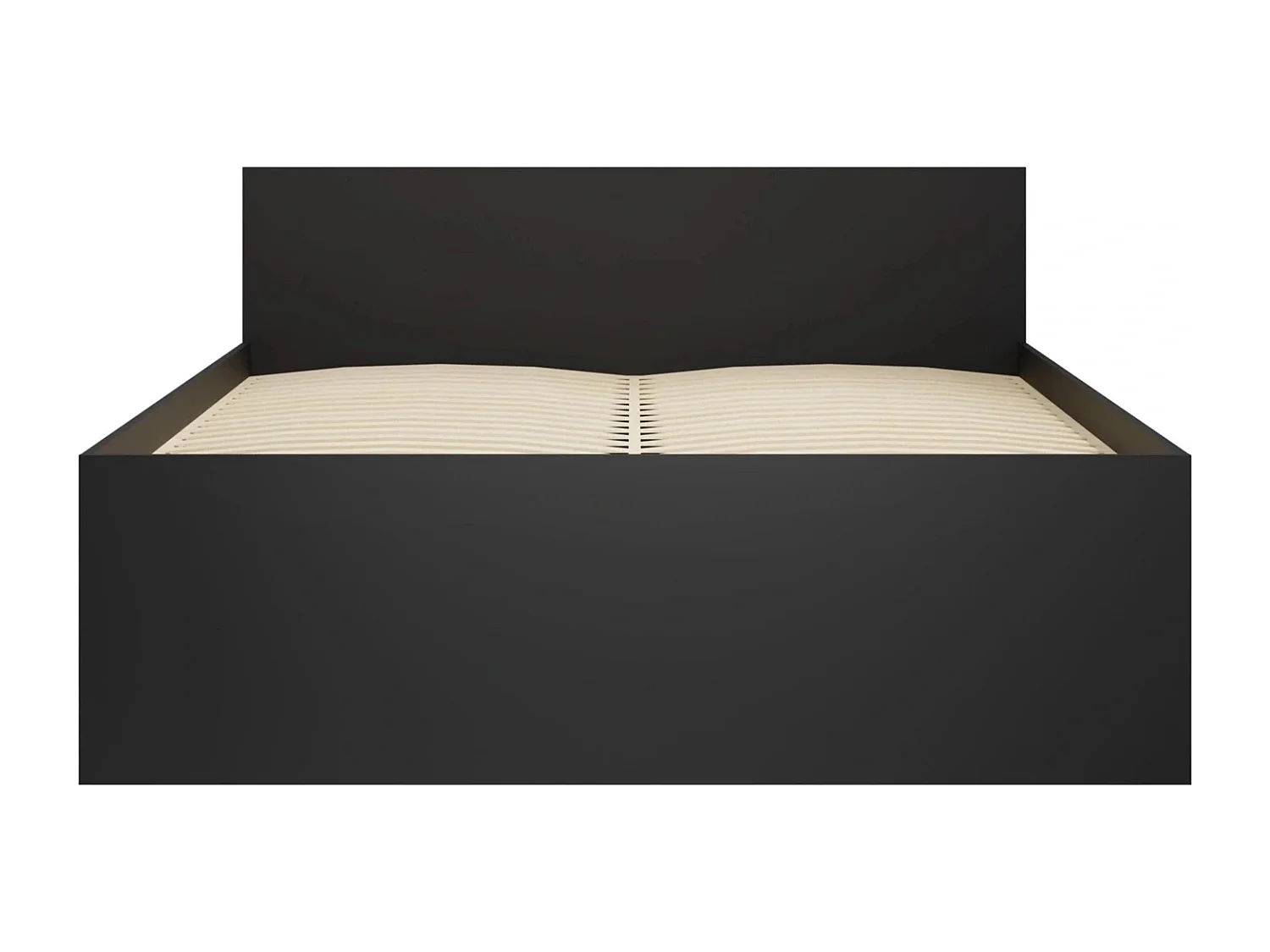 Tweepersoonsbed Modena 160x200 cm - Mat Zwart (Incl. Flex lattenbodem)