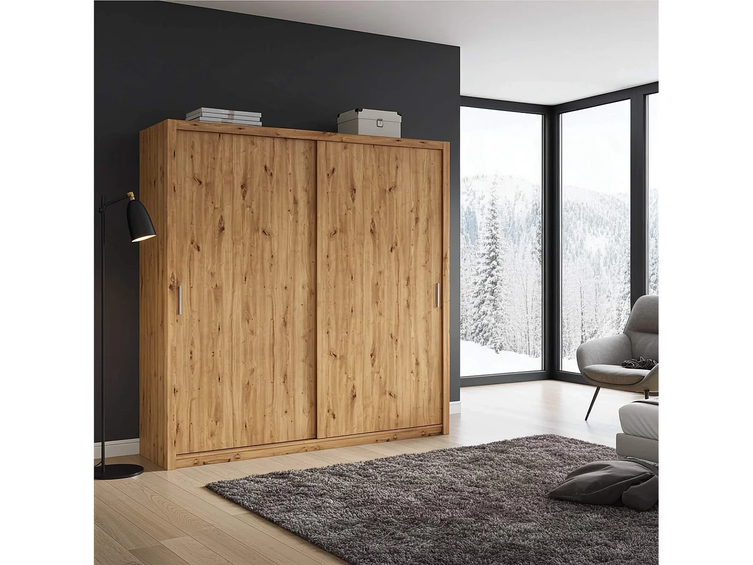 Schuifdeurkast Tamiza 220 cm - Artisan Eiken