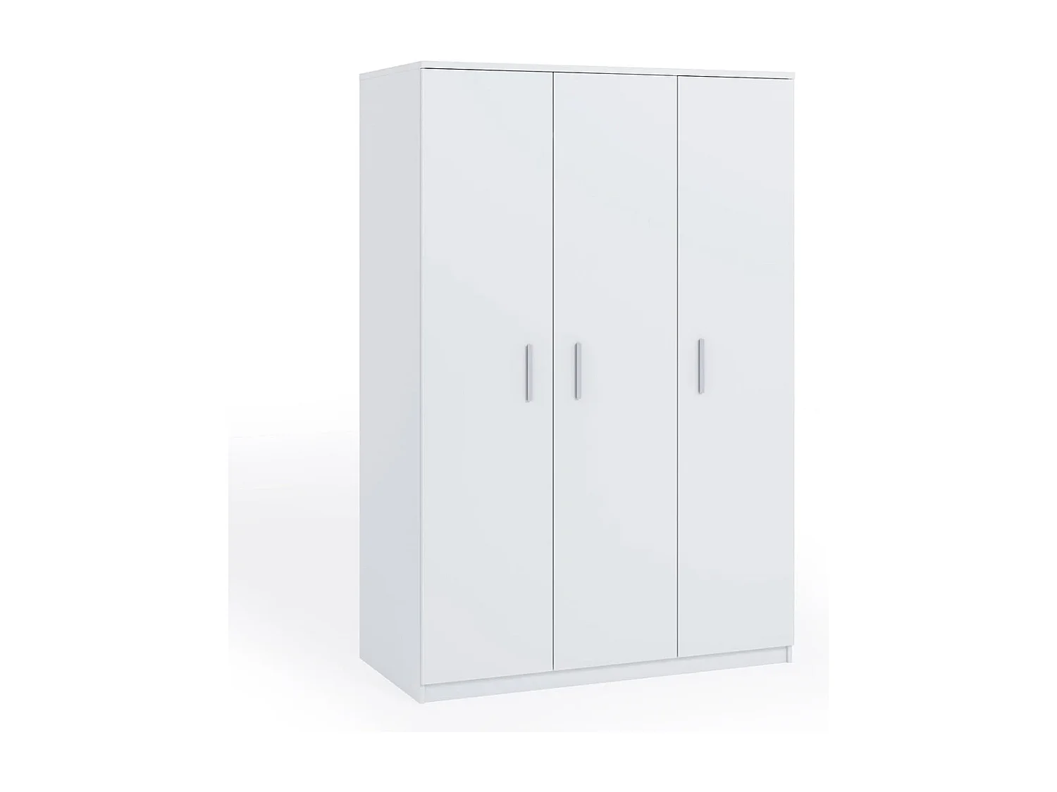 Armoire 3 portes Tamiza 135 cm - Blanc (Penderie et étagères)