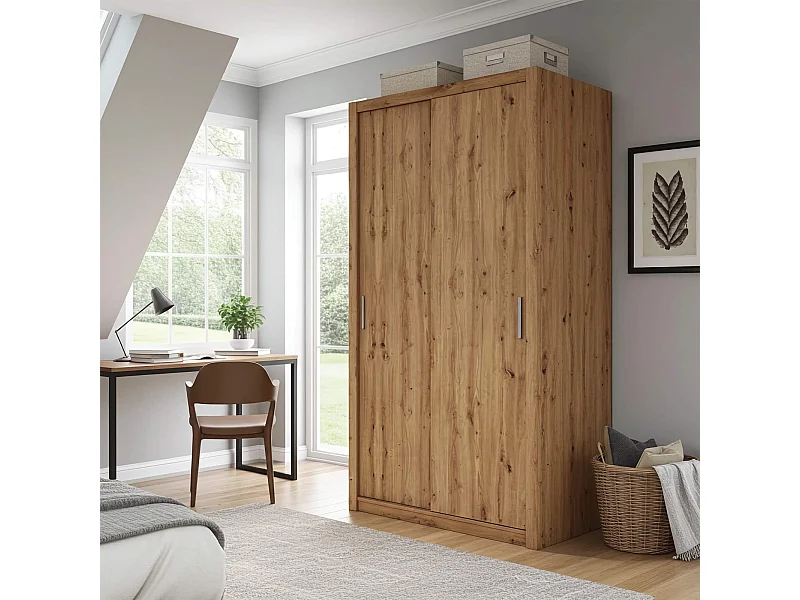 Schuifdeurkast Tamiza 120 cm - Artisan Eiken