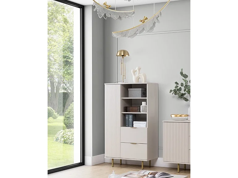 Bibliothèque basse 80 cm Nubia - Cachemire et Or