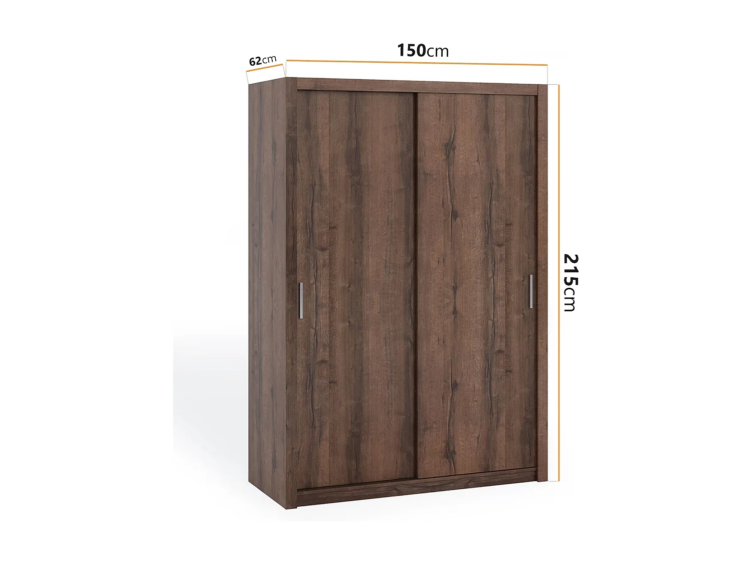 Schuifdeurkast Tamiza 150 cm - Monastery Eiken