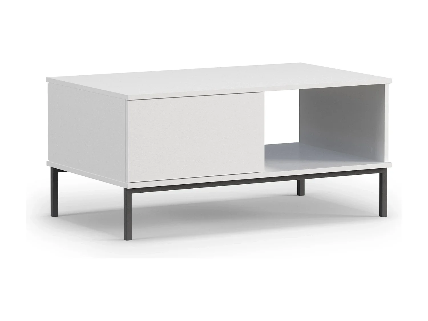 Table basse 100 cm Dallas - Blanc Mat