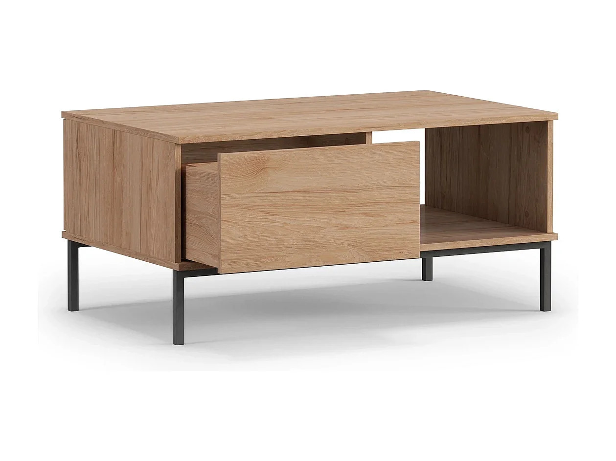 Table basse 100 cm Dallas - Blanc Mat