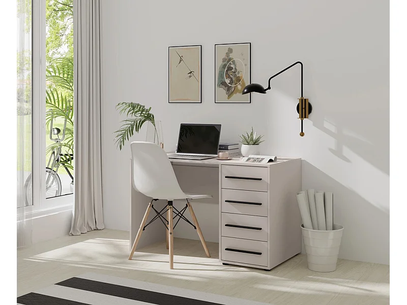 Bureau Modena 120 cm - Kasjmier (4 lades)