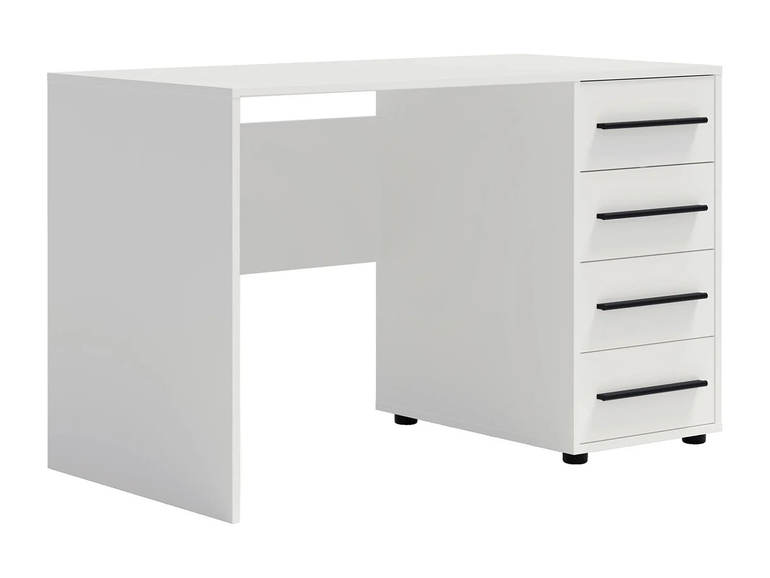 Bureau Modena 120 cm - Mat Wit (4 lades)