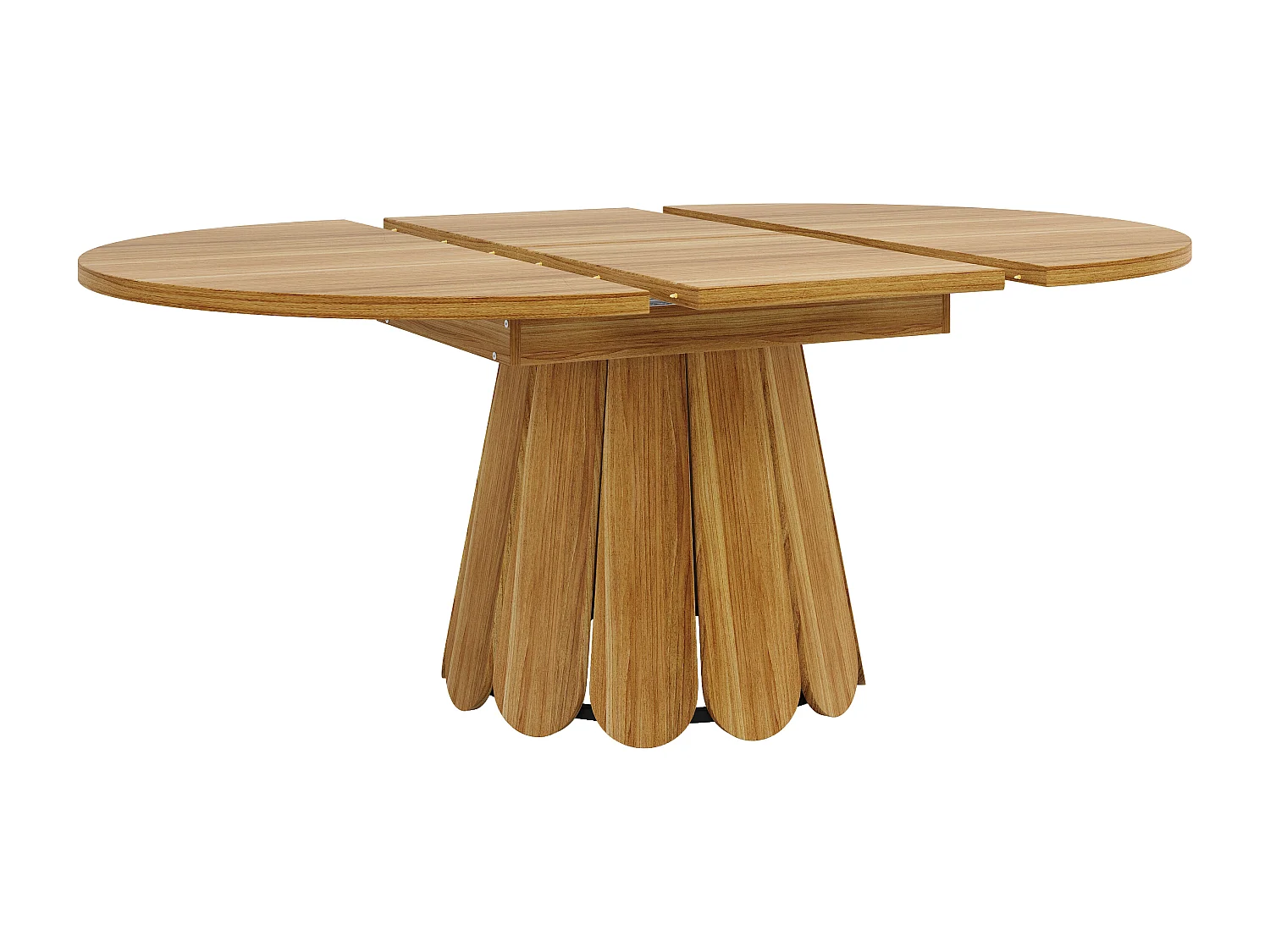Table extensible 118-158 x118 cm pour 6 personne - Marron