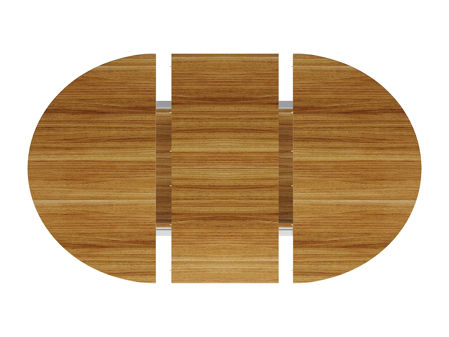 Table extensible 118-158 x118 cm pour 6 personne - Marron