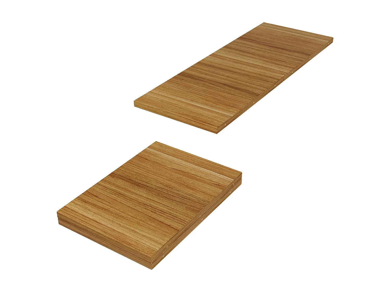 Table extensible 118-158 x118 cm pour 6 personne - Marron