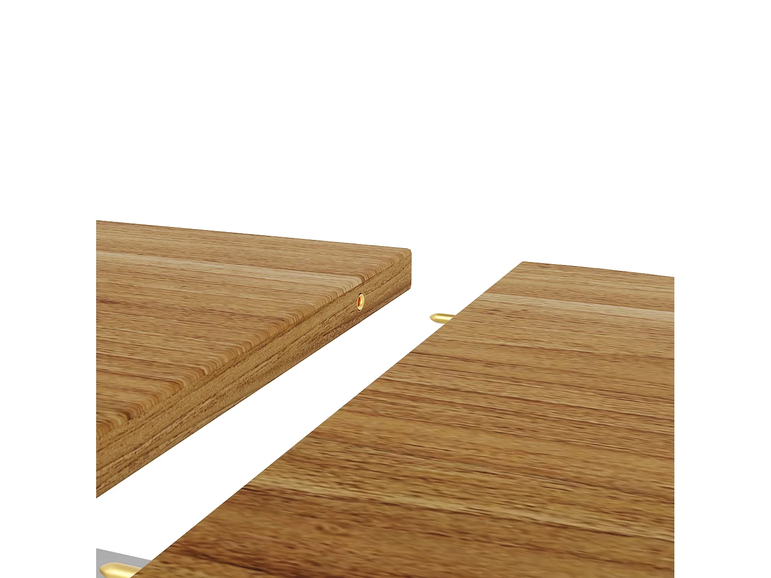 Table extensible 118-158 x118 cm pour 6 personne - Marron