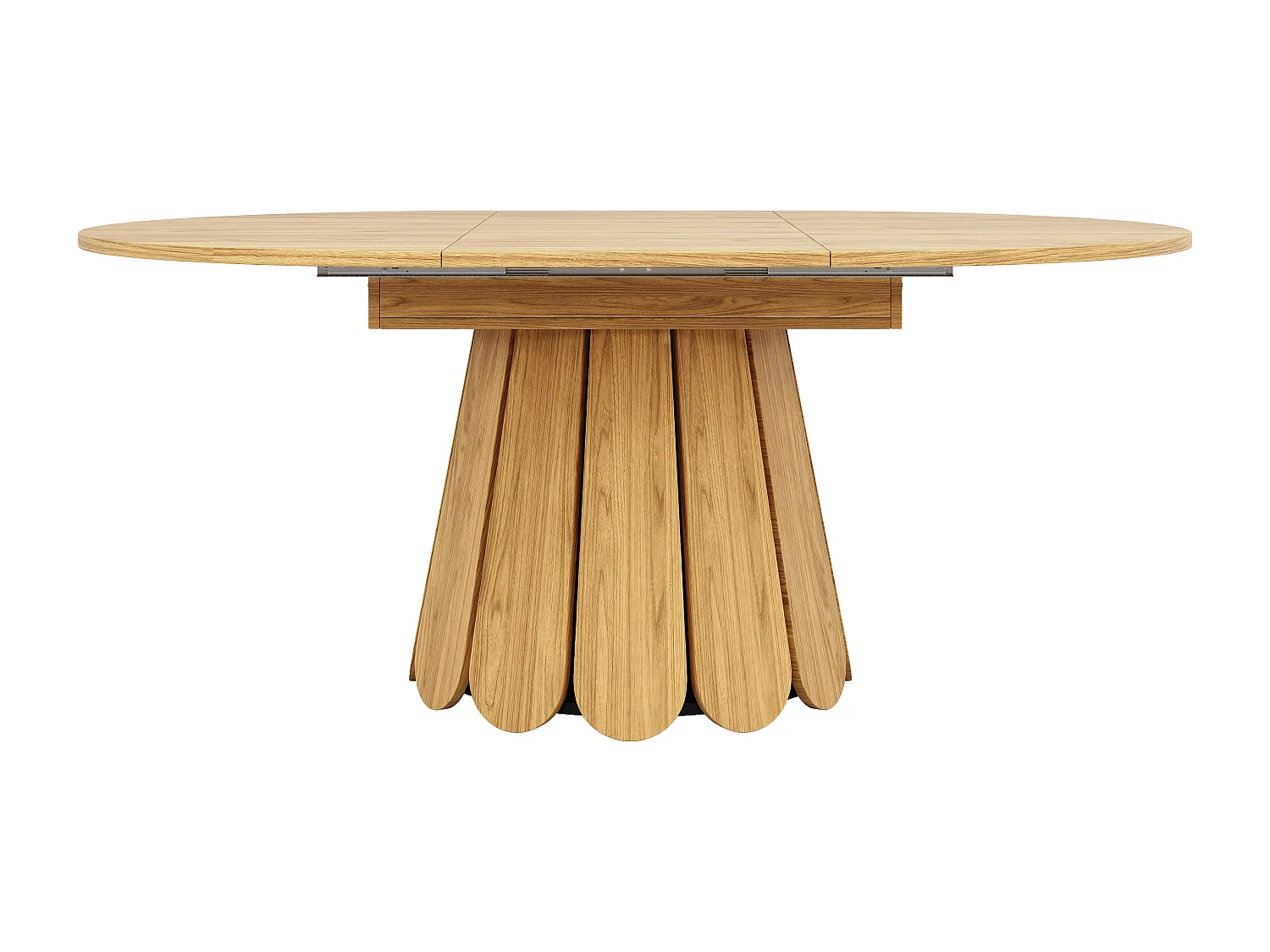 Table extensible 118-158 x118 cm pour 6 personne - Naturel clair