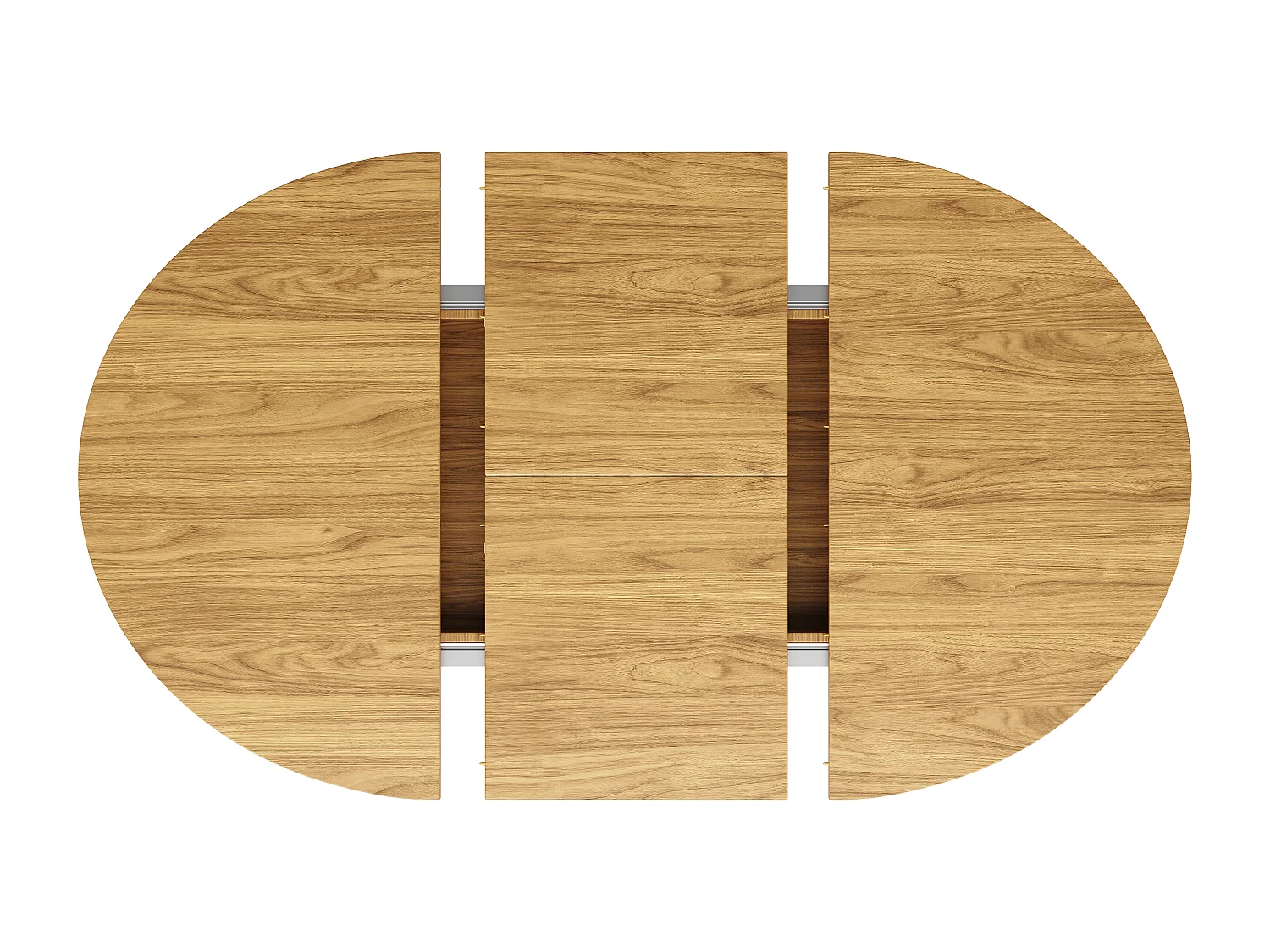 Table extensible 118-158 x118 cm pour 6 personne - Naturel clair