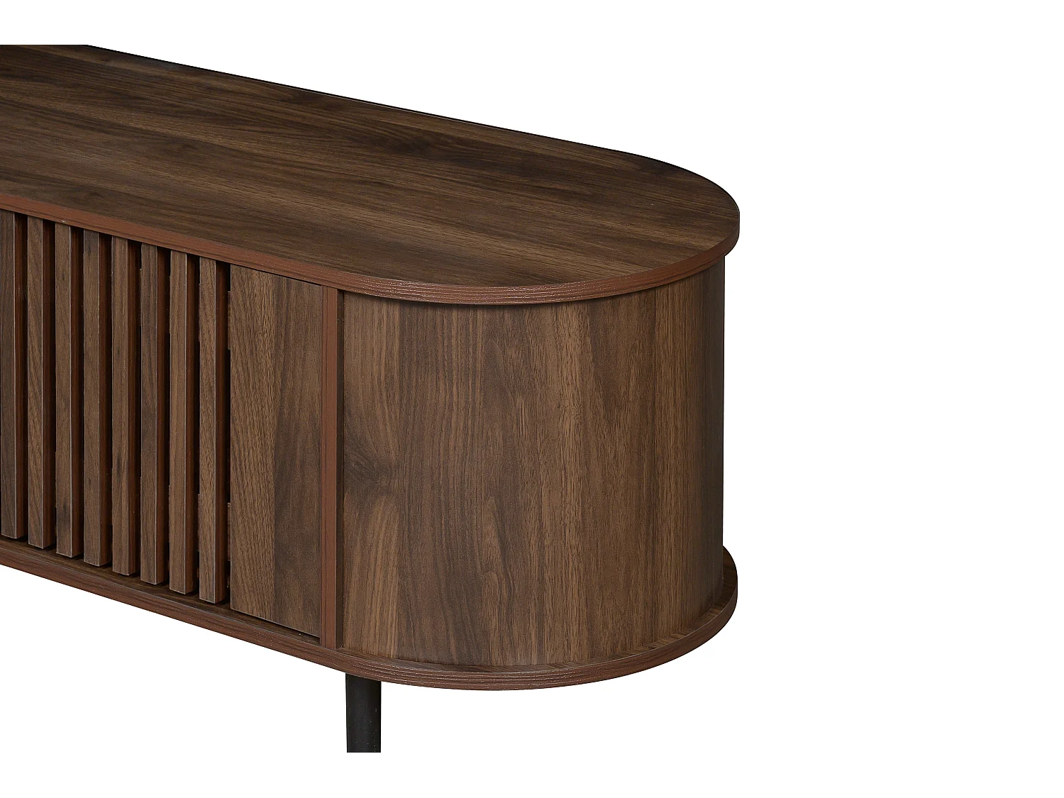 Meuble TV 160 x 40 x 47 cm avec 2 portes - Couleur marron