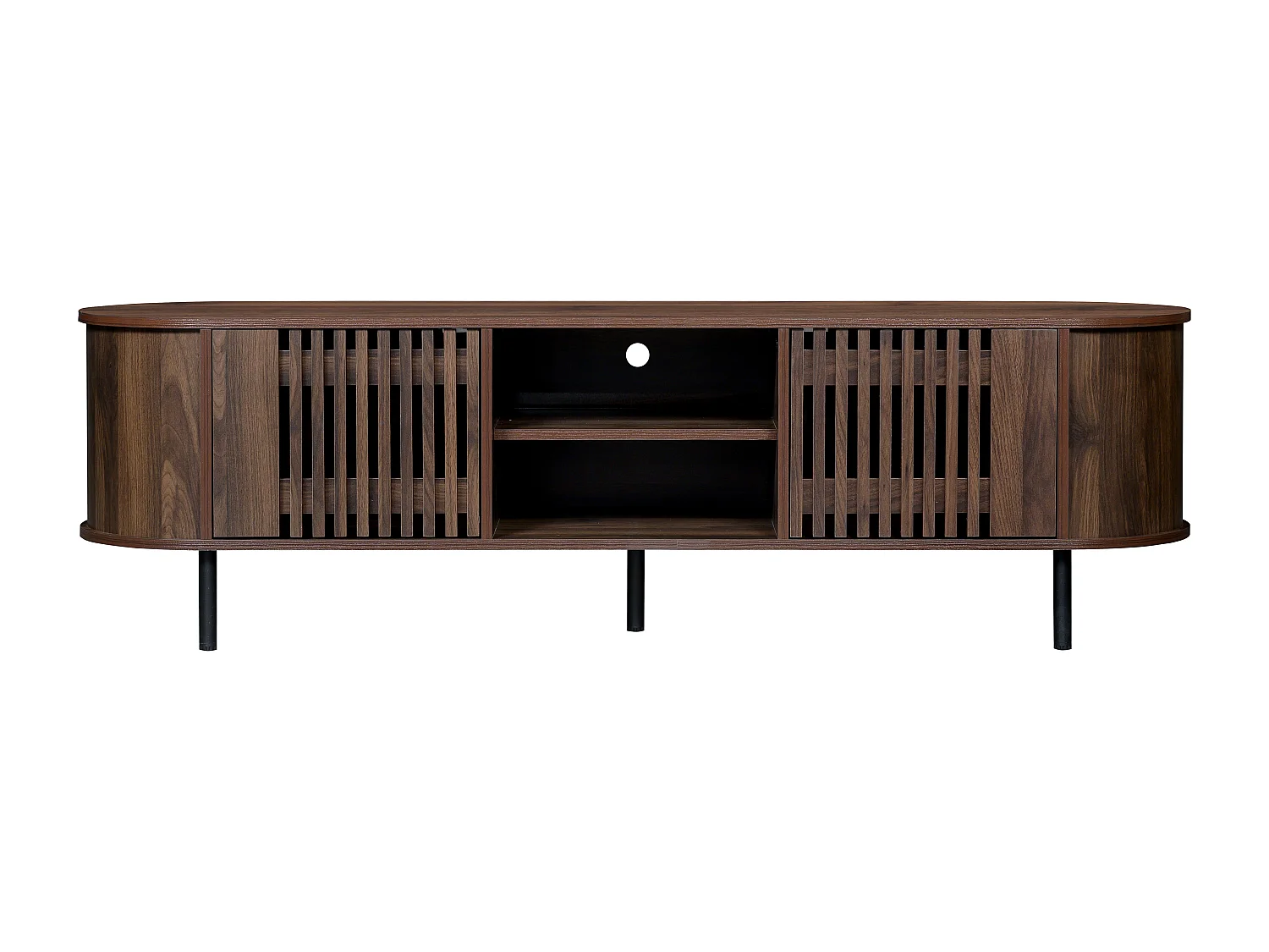TV-meubel 160 x 40 x 47 cm met 2 deuren - Bruine kleur