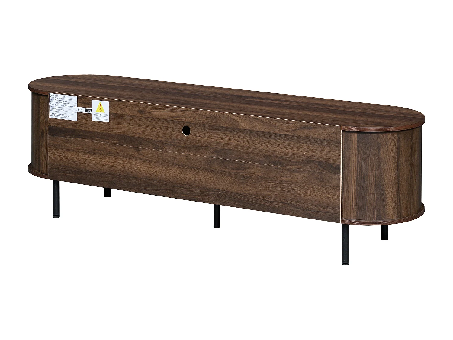 TV-meubel 160 x 40 x 47 cm met 2 deuren - Bruine kleur