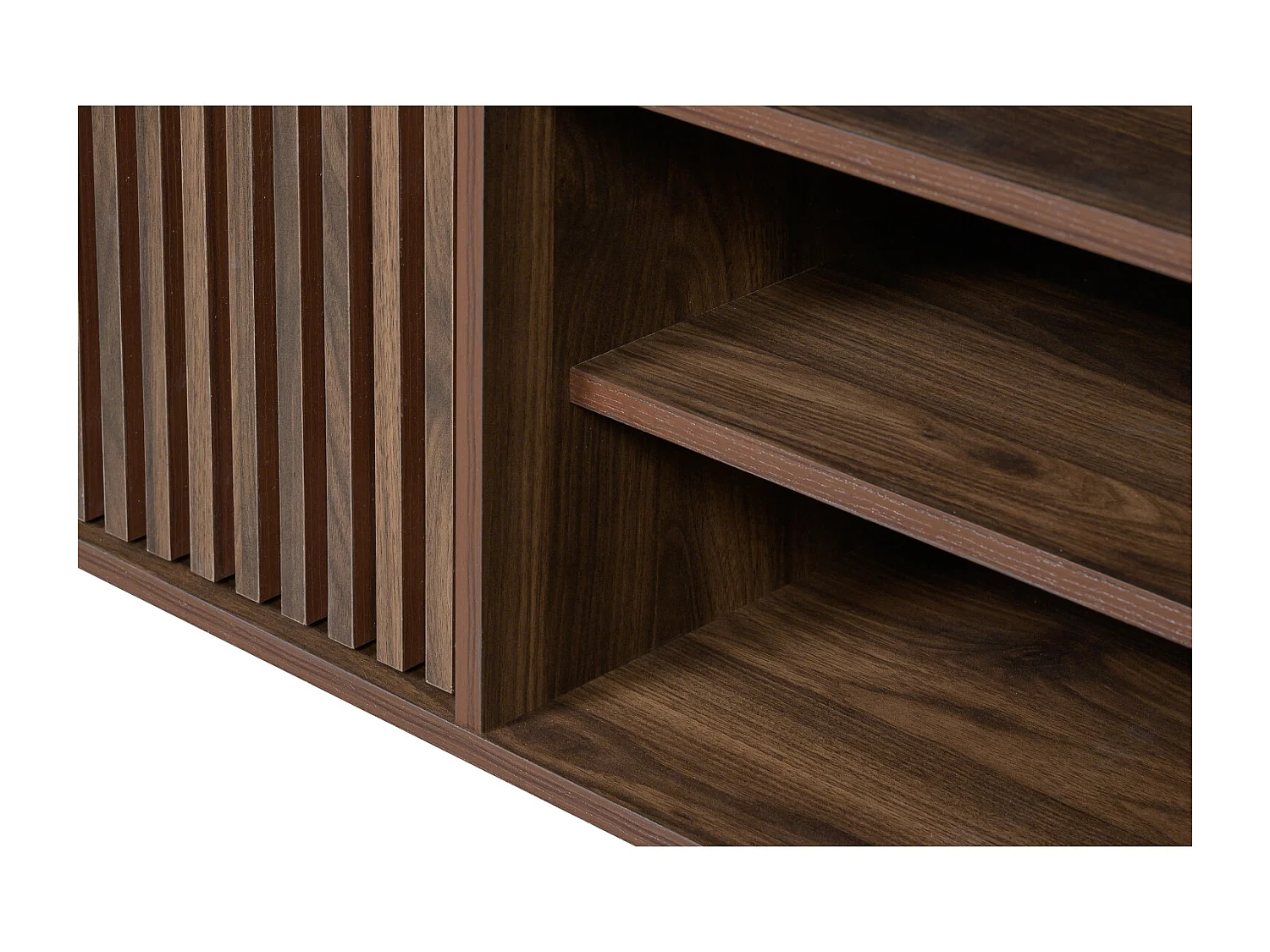 TV-meubel 160 x 40 x 47 cm met 2 deuren - Bruine kleur