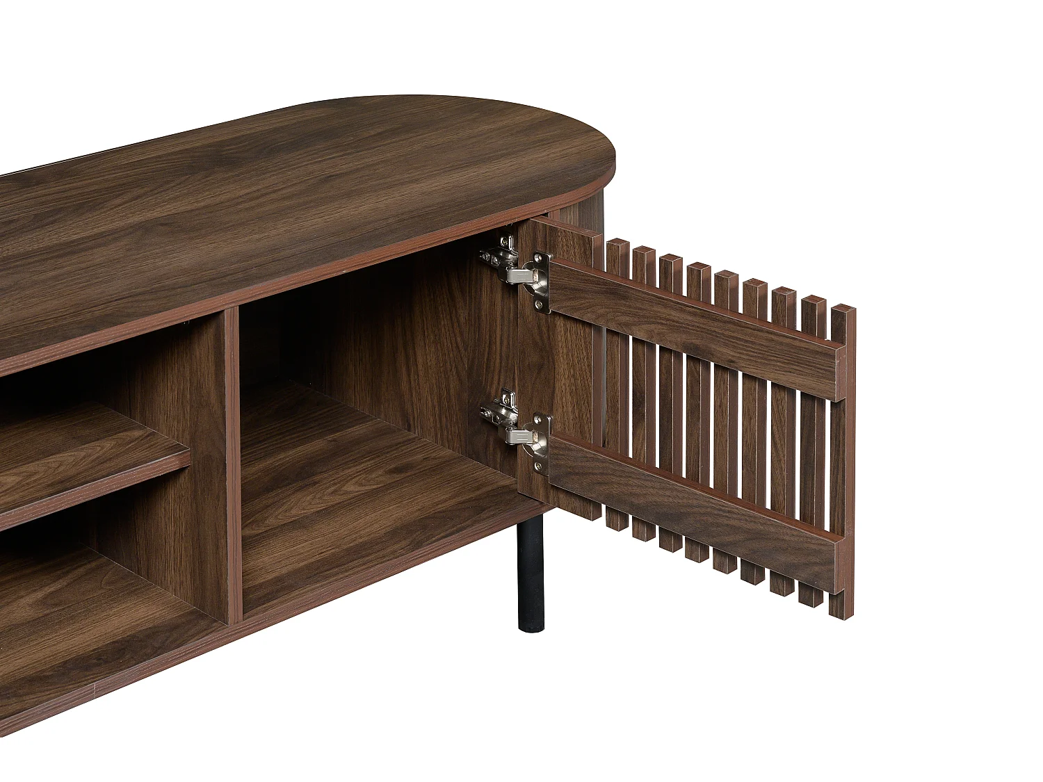 TV-meubel 160 x 40 x 47 cm met 2 deuren - Bruine kleur