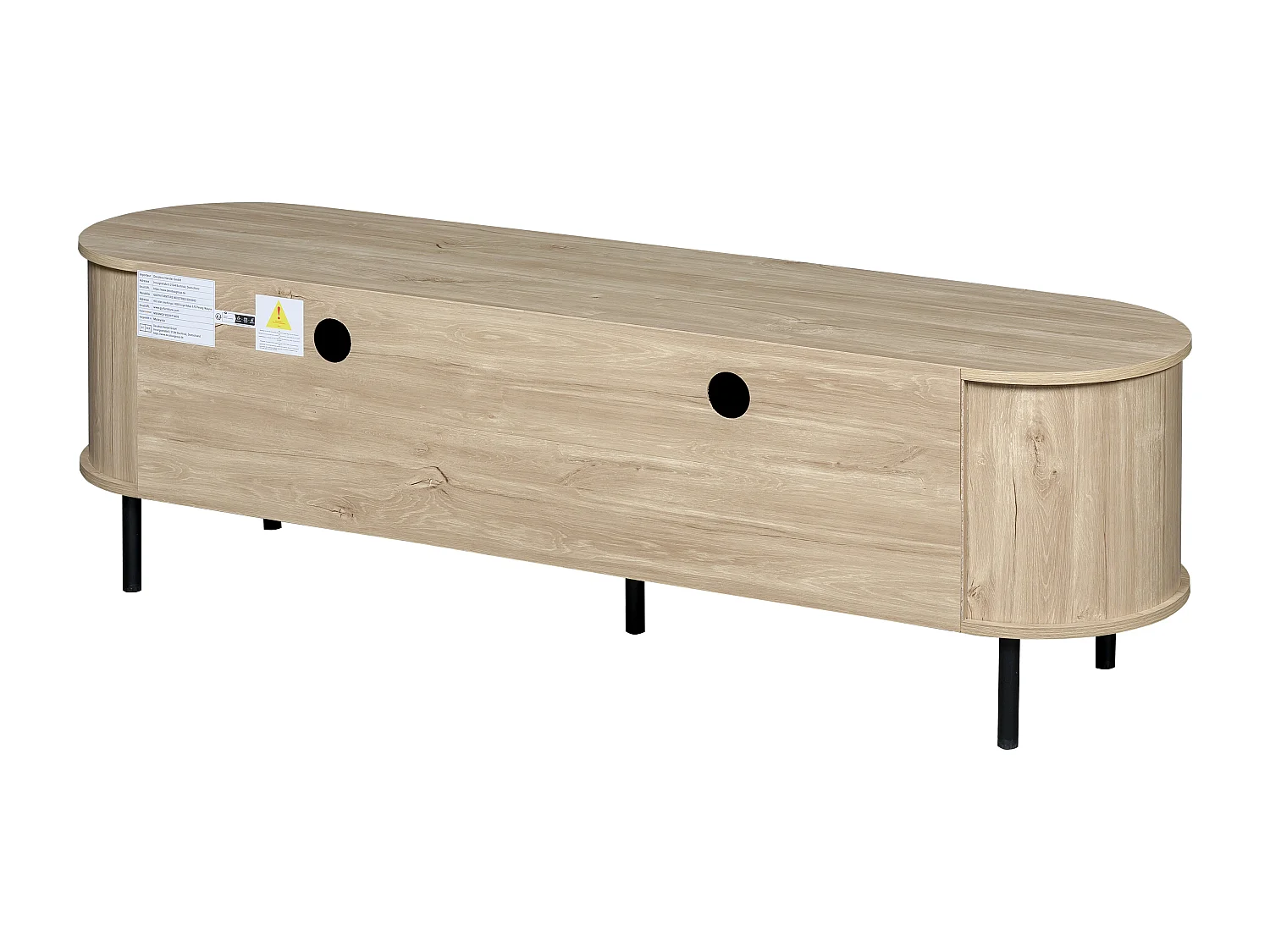 TV-meubel met 2 lades - MDF-hout - Natuurlijke houtkleur