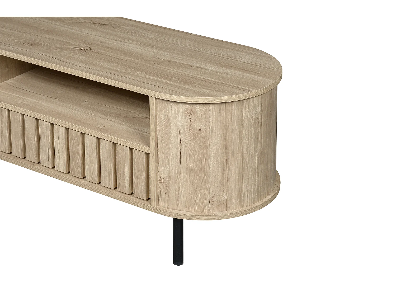 TV-meubel met 2 lades - MDF-hout - Natuurlijke houtkleur