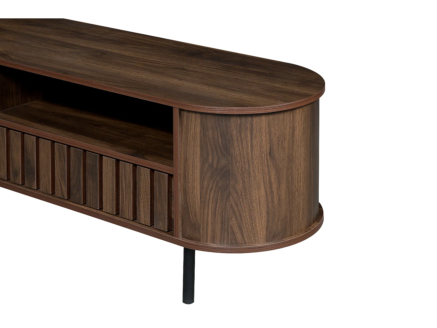 TV-meubel met 2 lades - MDF-hout - Bruine kleur