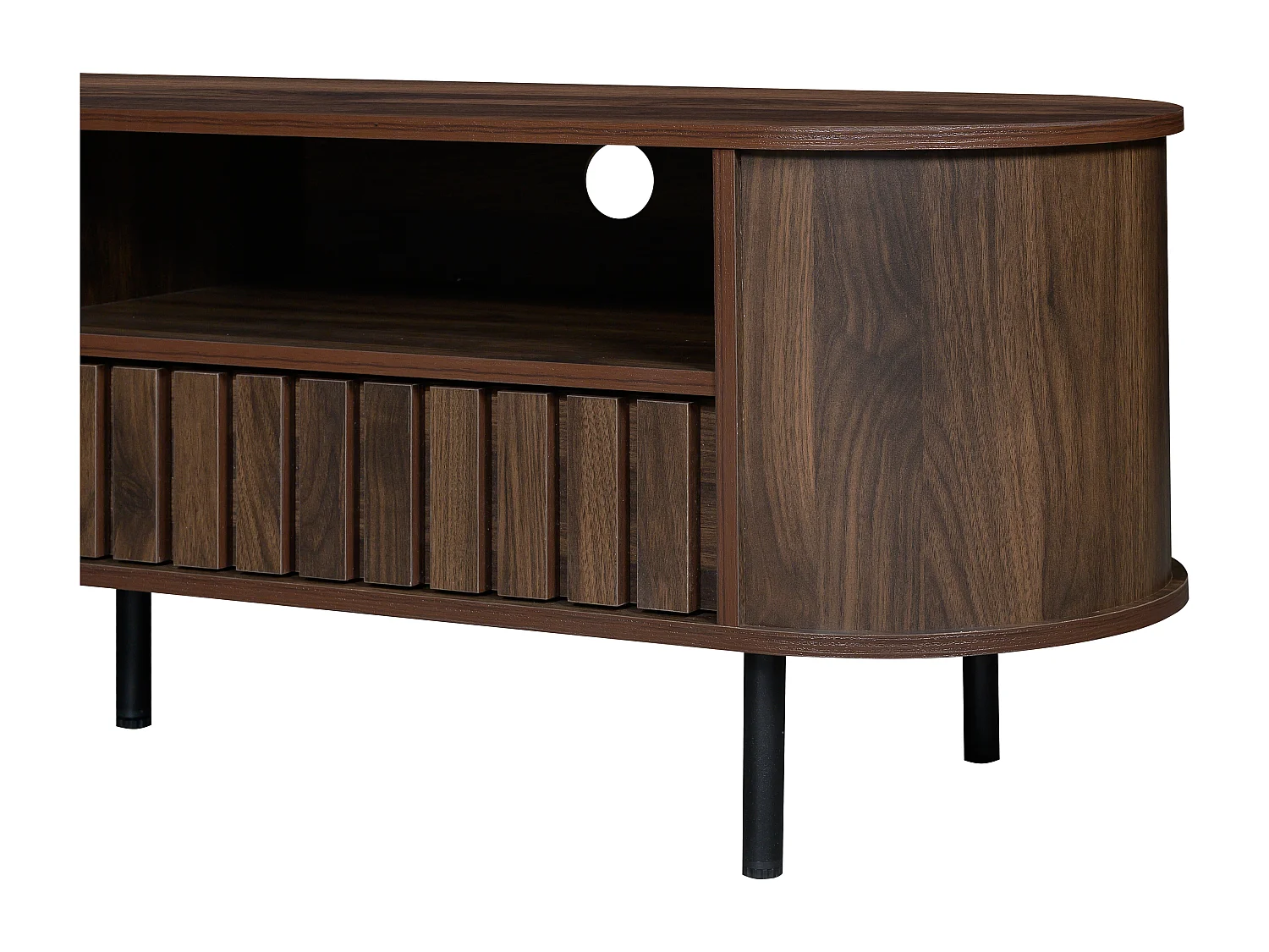 TV-meubel met 2 lades - MDF-hout - Bruine kleur