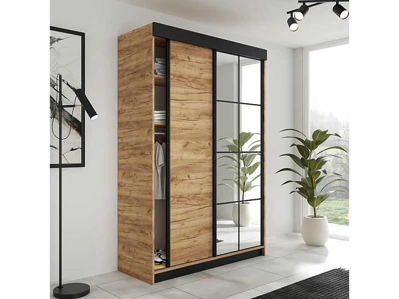 Schuifdeurkast LAMARO 167 eiken Craft goud