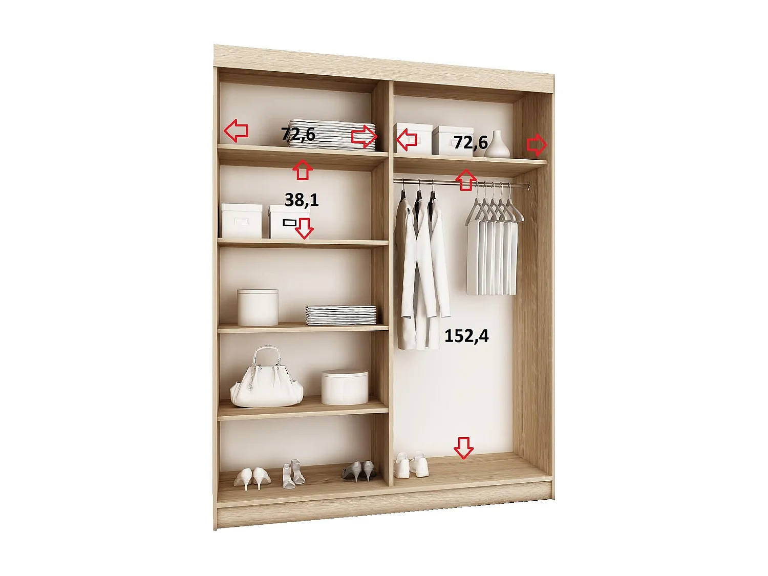 Armoire coulissante TOP B-23 150 blanche