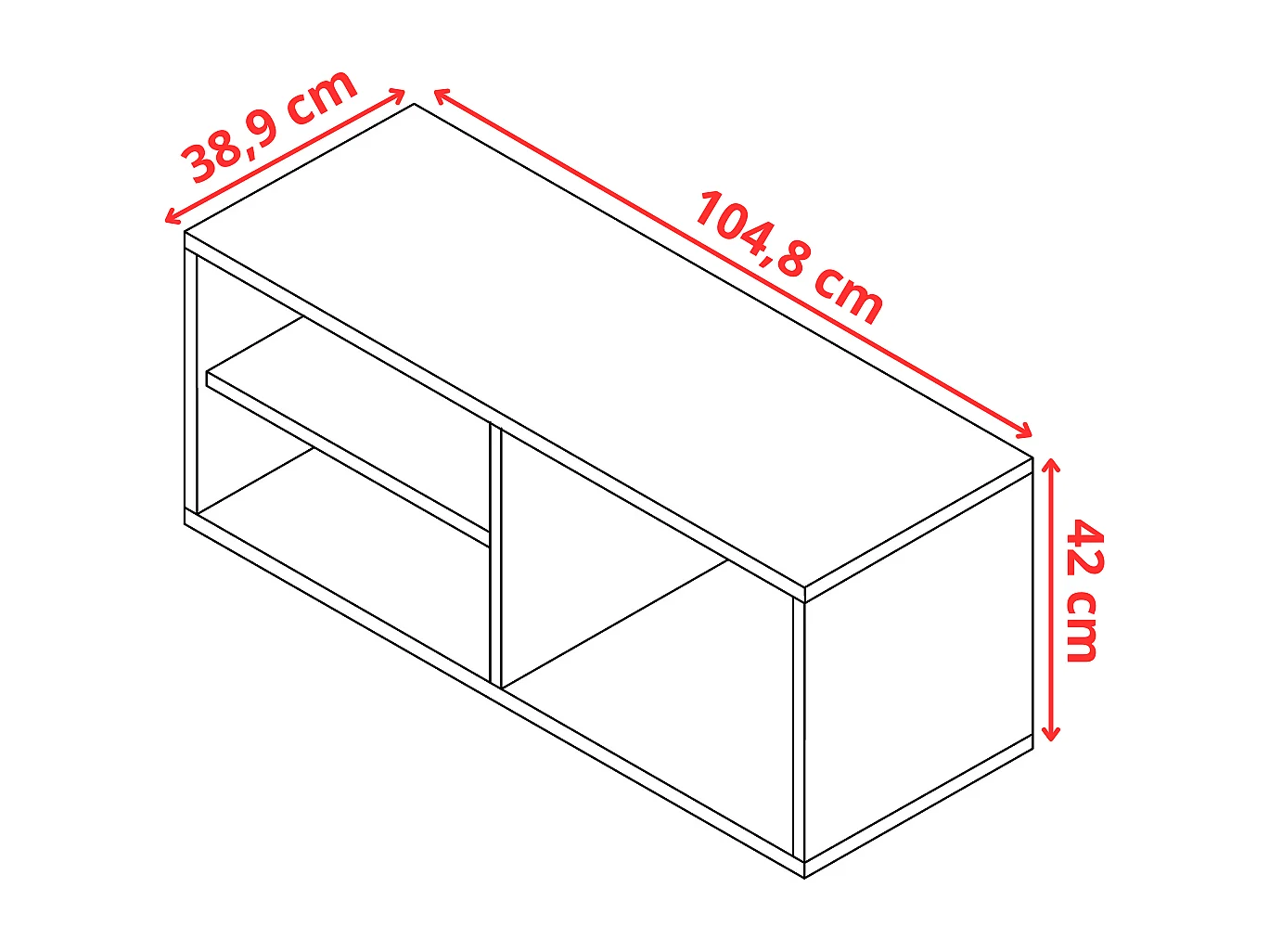 Armoire deux portes DIOR 105 chêne craft doré 2D avec surmeuble