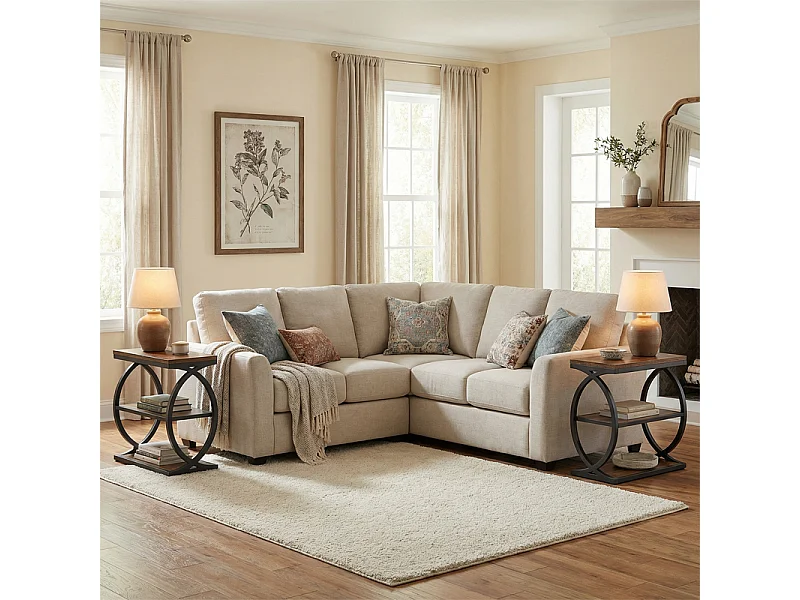 Table d'Appoint Étroite 3 Niveaux– Table de Chevet Industrielle en Bois et Métal, Marron Rustique pour Petits Espaces, 60x30x60 cm