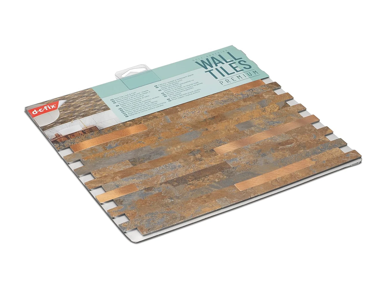 Protocole Home Crédence adhésive premium brun multi-tons, lessivable et imperméable.